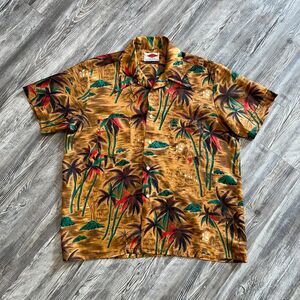 Vintage 70's Bob Scott Polyester Hawaiian Shirt Korea L